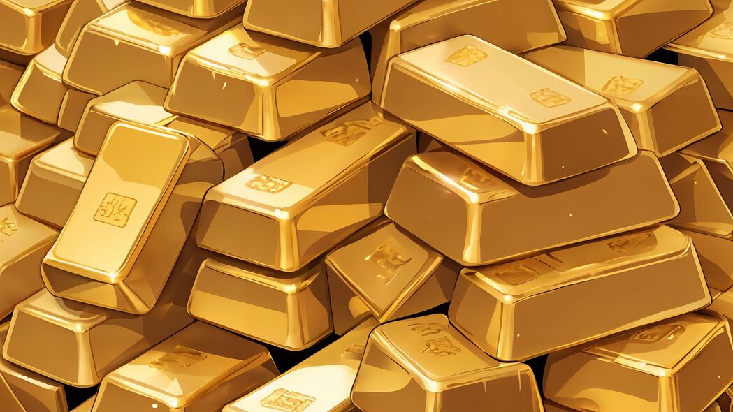 金条财富，高清4K黄金壁纸，3840x2160超清背景图片下载