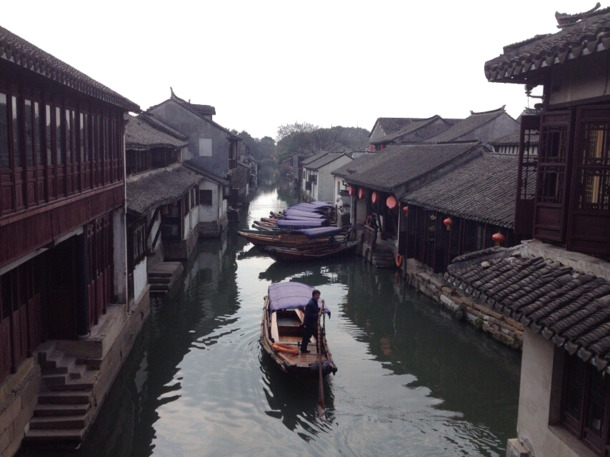 周庄古镇游船PNG透明图，高清摄影风景PSD素材下载