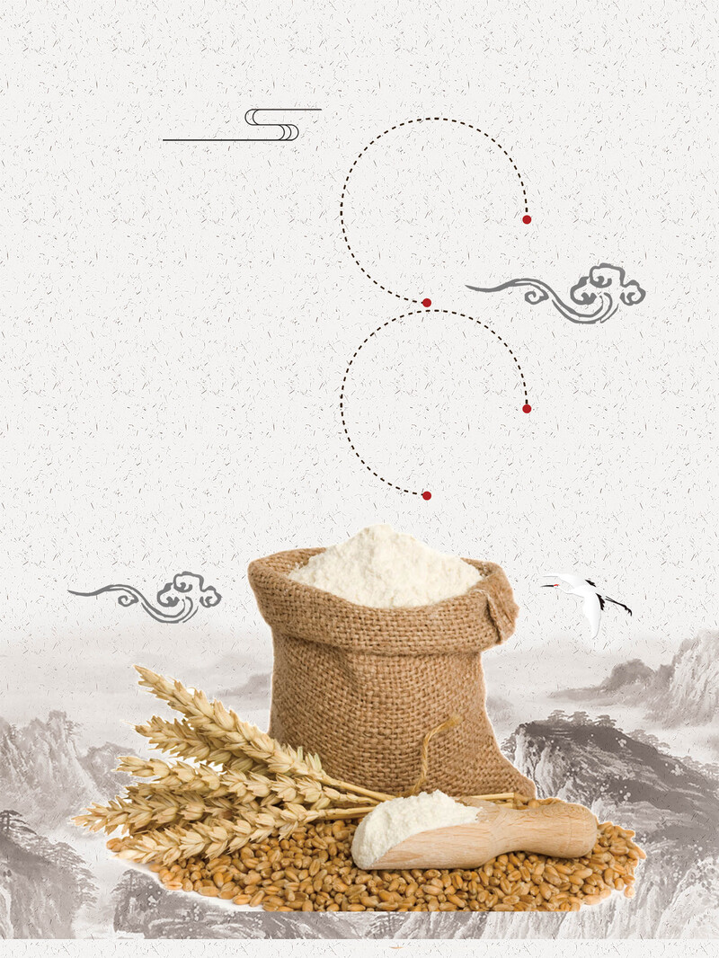 五谷杂粮丰收海报，稻米小麦高清JPG背景，创意PSD设计素材下载
