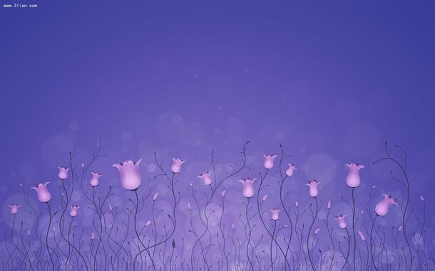 紫色唯美灯光电脑背景，高清PNG透明图片，卡通手绘设计素材，一键下载