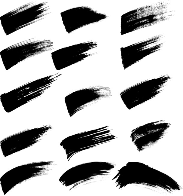 中国风笔触水黑画PNG素材，高清透明图片，装饰元素，设计灵感源泉，免费下载