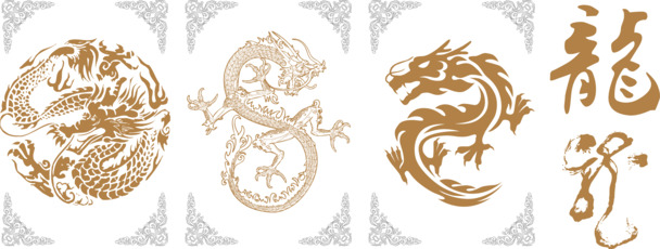 古代宫殿龙纹装饰，高清PNG透明图片，中国风AI设计素材下载