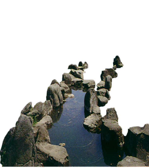 山石溪水PNG透明背景素材，高清风景摄影图片，设计必备下载资源
