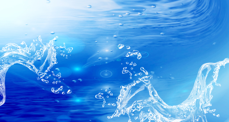 水珠夏日海报背景，高清JPG与另类PSD设计素材下载