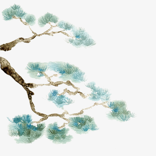 中国风手绘水墨风景，徽派建筑高清PNG透明图片，装饰元素丰富，设计素材下载