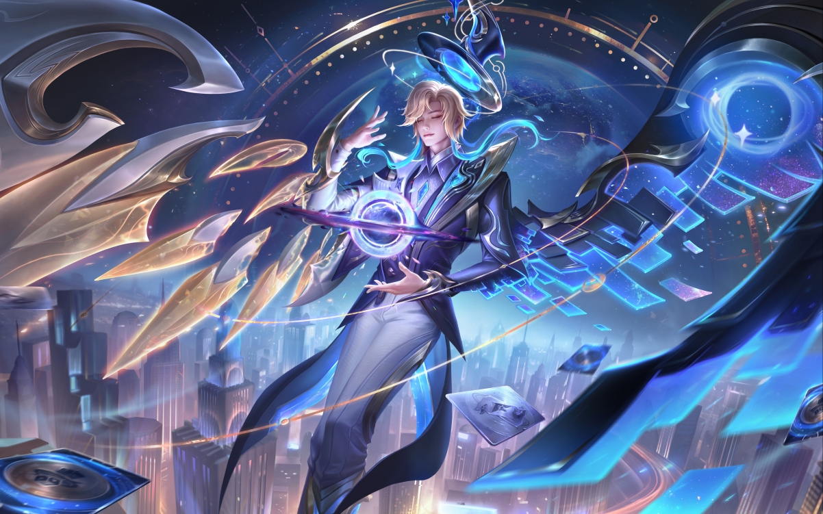 王者荣耀，云中君群星魔术团超清4K壁纸，无水印高清3840x2400游戏图片下载