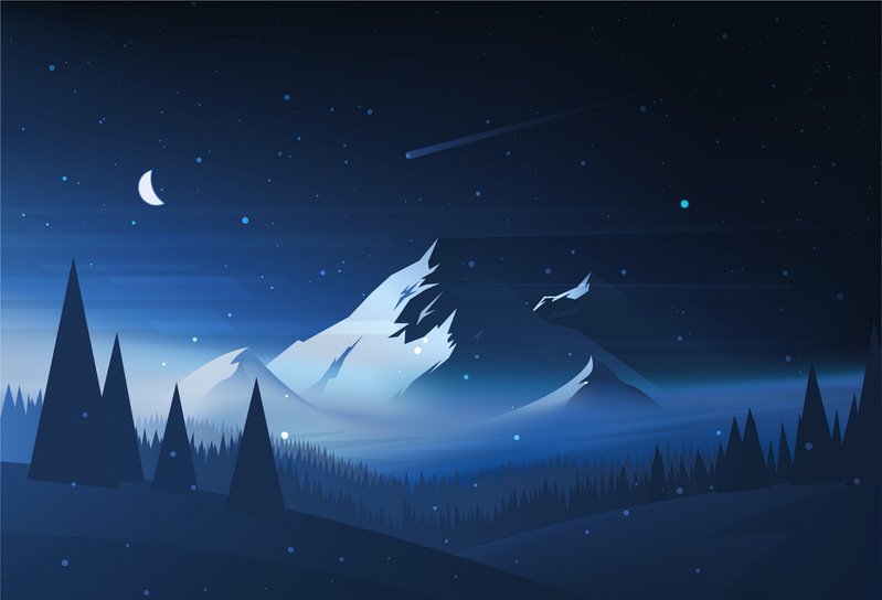 夜晚风景广告背景，高清JPG素材，另类AI设计元素免费下载