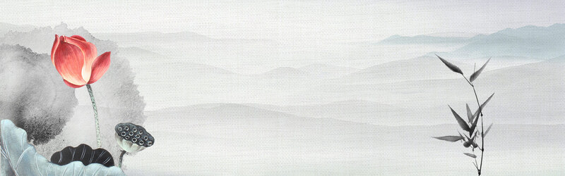 电商复古水墨banner背景，高清JPG与PSD中国风设计素材下载