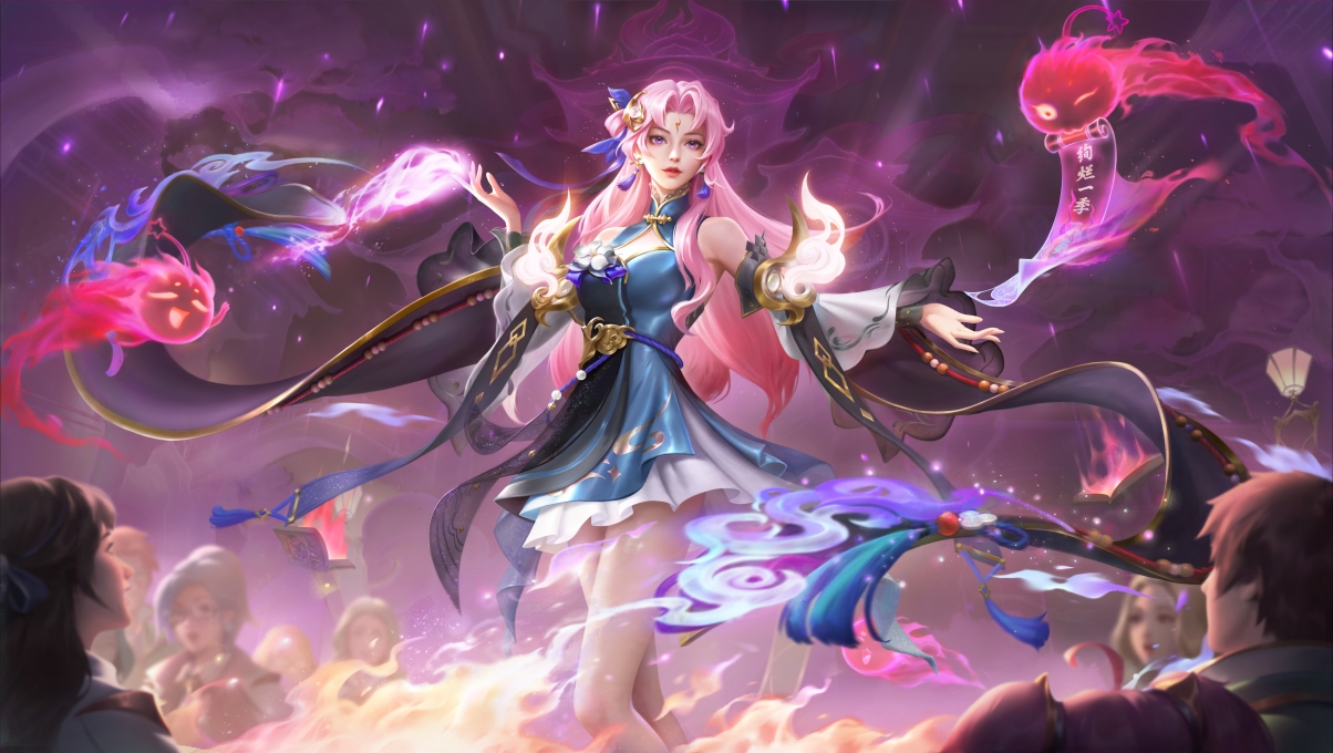 王者荣耀，绝美貂蝉荧星流火星元皮肤，7K高清壁纸，4K游戏图片，7000x3955超高清下载