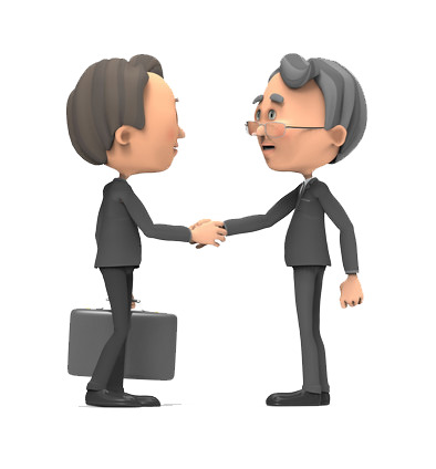 合作商人PNG透明图，精美装饰元素，PPT设计素材免费下载