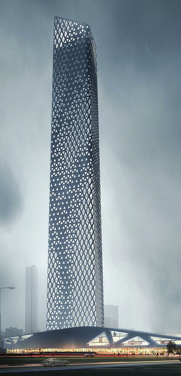 高楼耸立灰色背景PNG透明素材，高清实物H5背景设计元素下载