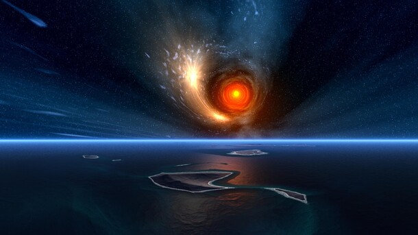 蓝色星空宇宙PNG背景，高清透明梦幻设计素材下载