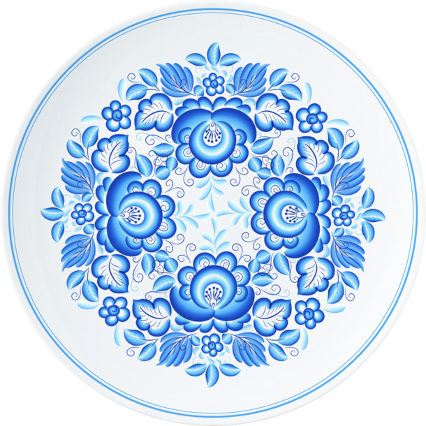 盘子PNG透明图片，高清漂浮花瓣设计素材，免费下载