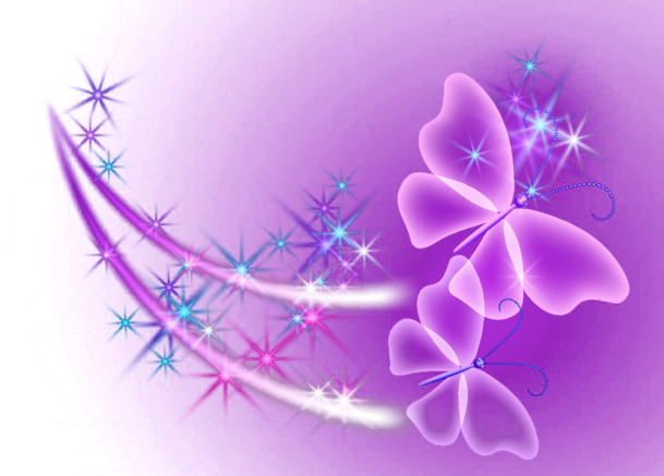 梦幻光效蝴蝶PNG，高清透明装饰花纹，设计素材免费下载