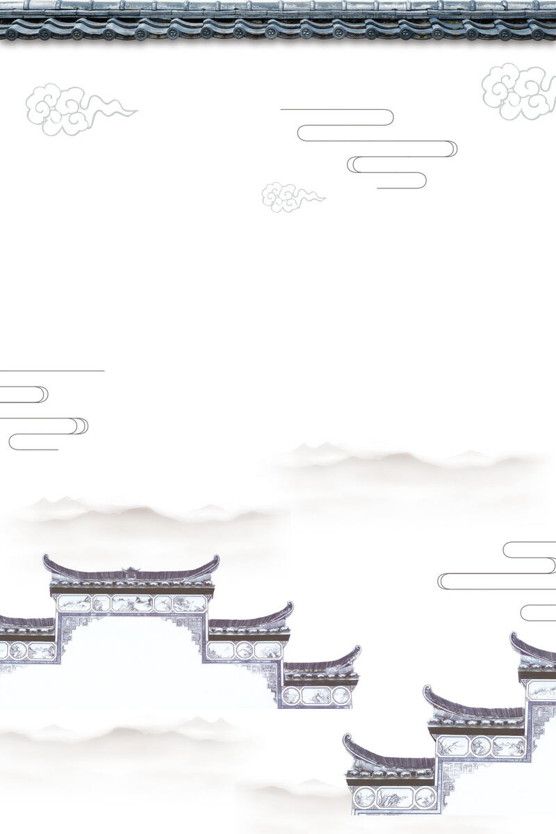 中国风中式庭院背景高清JPG，复古设计素材下载