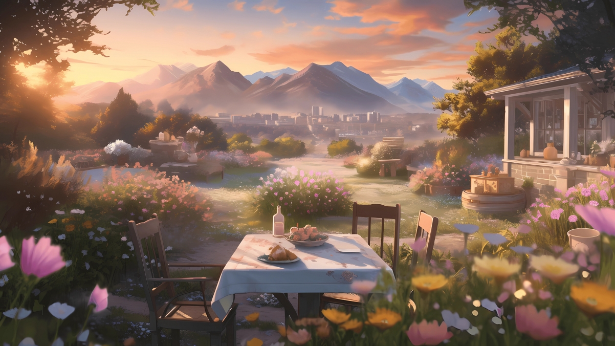 落日晚宴，绝美4K高清风景壁纸，3840x2160超清画质，一键下载