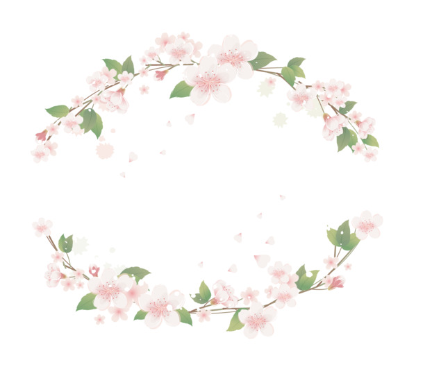 矢量花卉花框PNG透明图片，高清装饰边框设计素材下载
