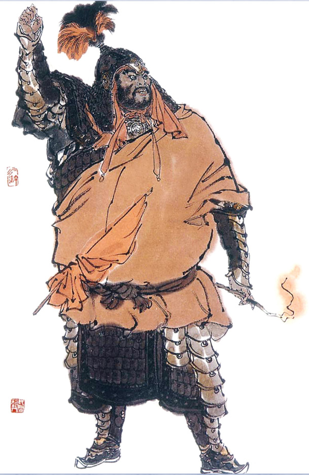 水墨人物PNG透明图，高清装饰元素与笔触设计素材下载