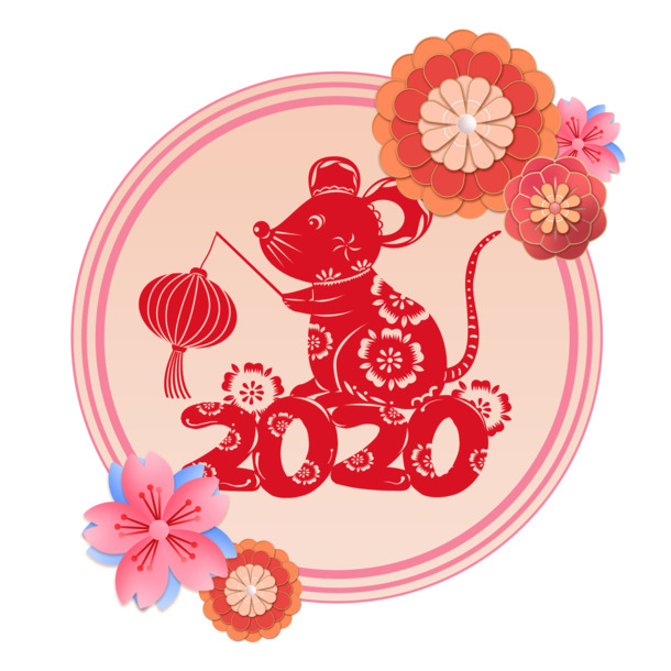 剪纸窗花装饰元素高清PNG透明图，节日庆典PSD素材免费下载