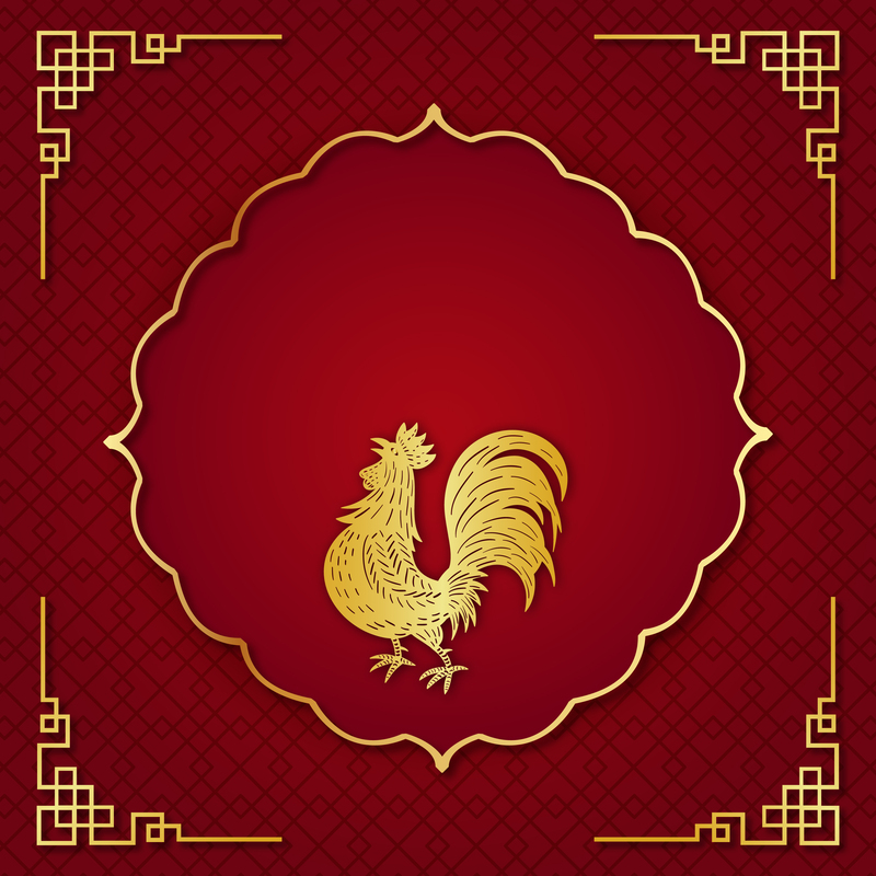 鸡年新春高清JPG素材，大吉佳节狂欢设计，电商专享AI下载