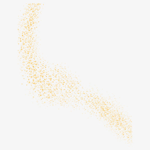 黄色发光金色粒子PNG/PSD素材，高清透明手绘卡通元素，免费下载