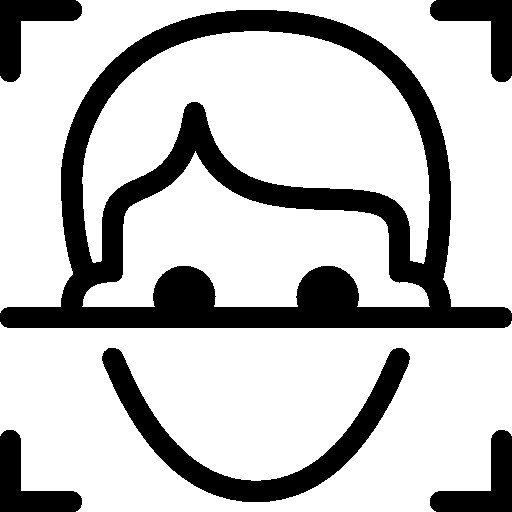 用户界面人脸识别扫描图标，高清PNG透明图片，免扣元素，标签元素设计素材，一键下载