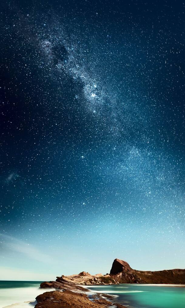 星空海洋高清PNG透明背景图片素材，摄影风景设计元素免费下载