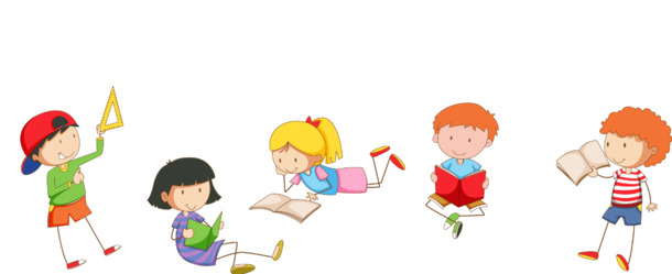 开学季人物PNG素材，高清透明手绘卡通图片，创意元素设计下载