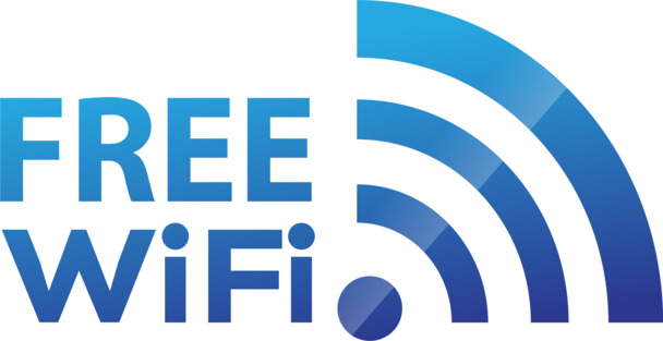 免费WiFi蓝色信号格PNG图标，高清透明免抠素材，一键下载！