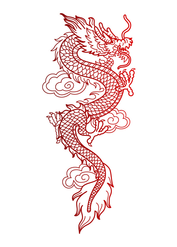 中国龙元素装饰，高清PNG透明图片及PSD设计素材，一键下载