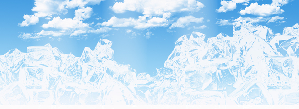 清爽冰块背景淘宝banner，高清PNG透明图片素材，设计海报元素下载