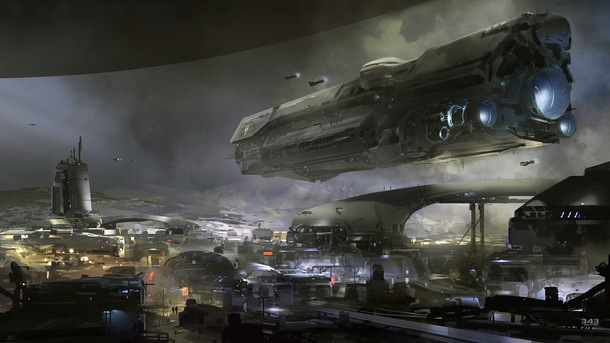 环境渲染效果，科技感宇宙飞船高清PNG透明图片，精选banner海报设计素材，免费下载！