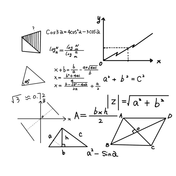 数学公式方程式PNG透明免扣素材，高清下载