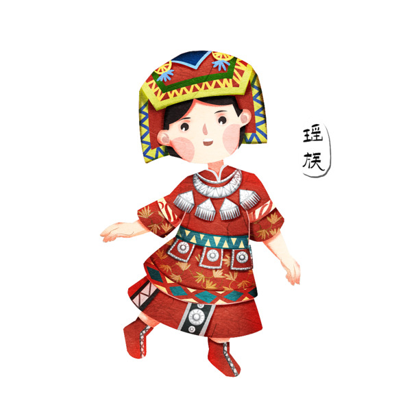 中华民族少数民族PNG透明图：高清免扣元素，设计素材一键下载