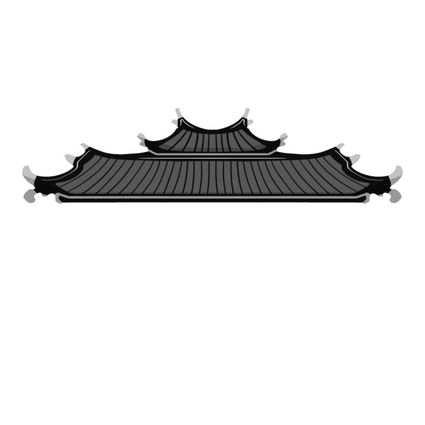 宫殿古建筑屋檐高清PNG素材，透明免抠元素+PSD设计资料下载
