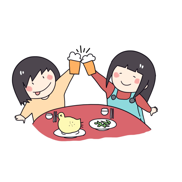 小女生捧杯可爱插画：高清PNG透明免抠元素，设计素材下载