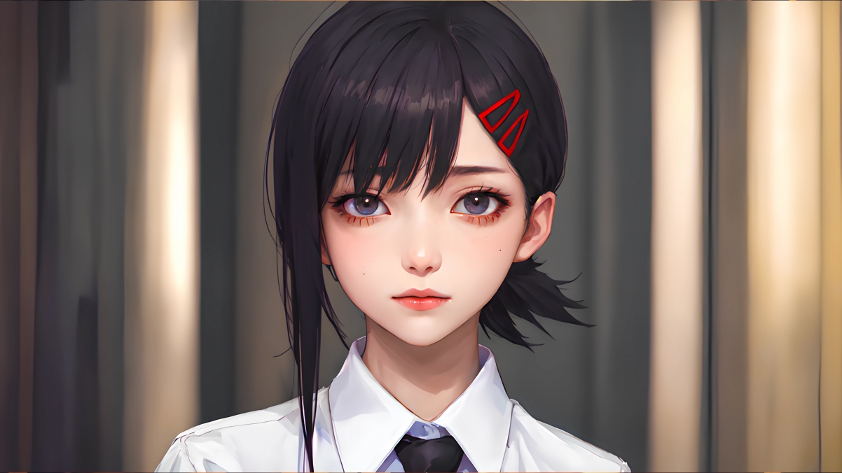 动漫女孩高清壁纸，白衬衫4K超清版，3840x2160分辨率，免费下载