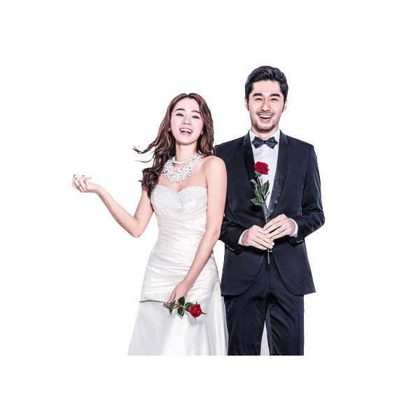 情侣结婚PNG素材，高清透明新郎新娘图片及AI设计元素下载