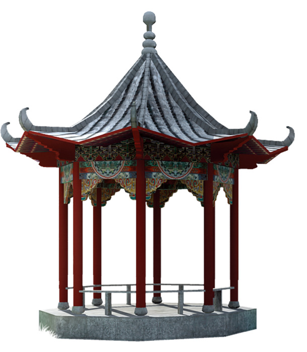 中国风古典亭子PNG透明免扣素材，高清下载