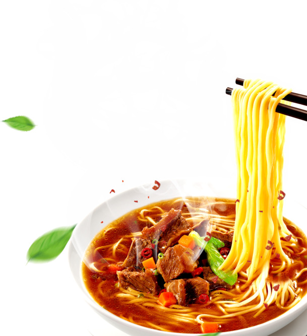 【高清无水印】一碗牛肉面PNG透明图片，免抠元素+PSD设计素材，一键下载！
