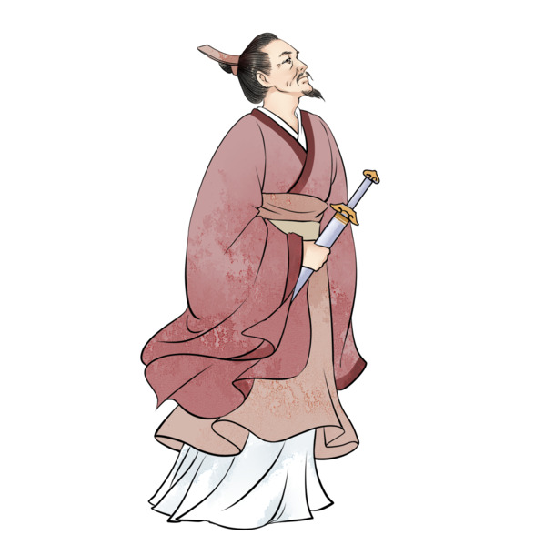 古风屈原PNG免扣素材，高清透明图片，设计元素一站下载