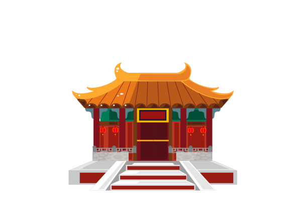 中国古建筑矢量图，高清PNG透明免扣元素，设计素材一站式下载