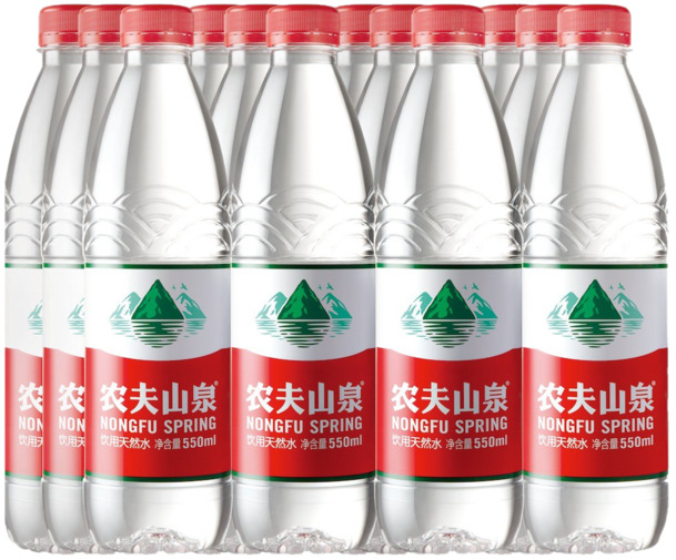农夫山泉550ml透明PNG/PSD设计素材，高清免扣元素下载