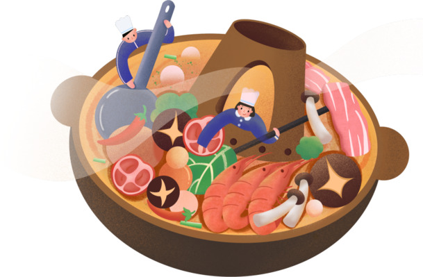 串串火锅插画美食，高清PNG透明图片免扣元素，一站式设计素材下载站