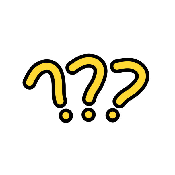 卡通疑惑黄色问号PNG素材，高清透明免抠元素，设计下载一站搞定
