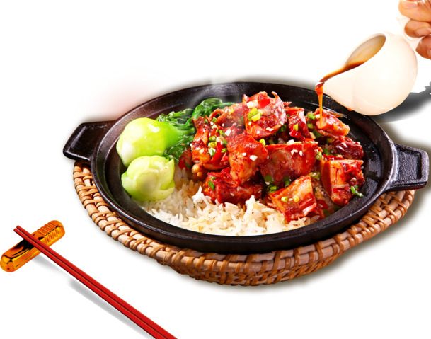 鸡肉煲仔饭PNG素材，高清透明免扣图片，创意元素一网打尽，下载无忧