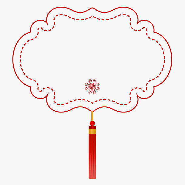 红色中国风新年边框装饰素材，高清PNG透明免扣元素，设计素材下载