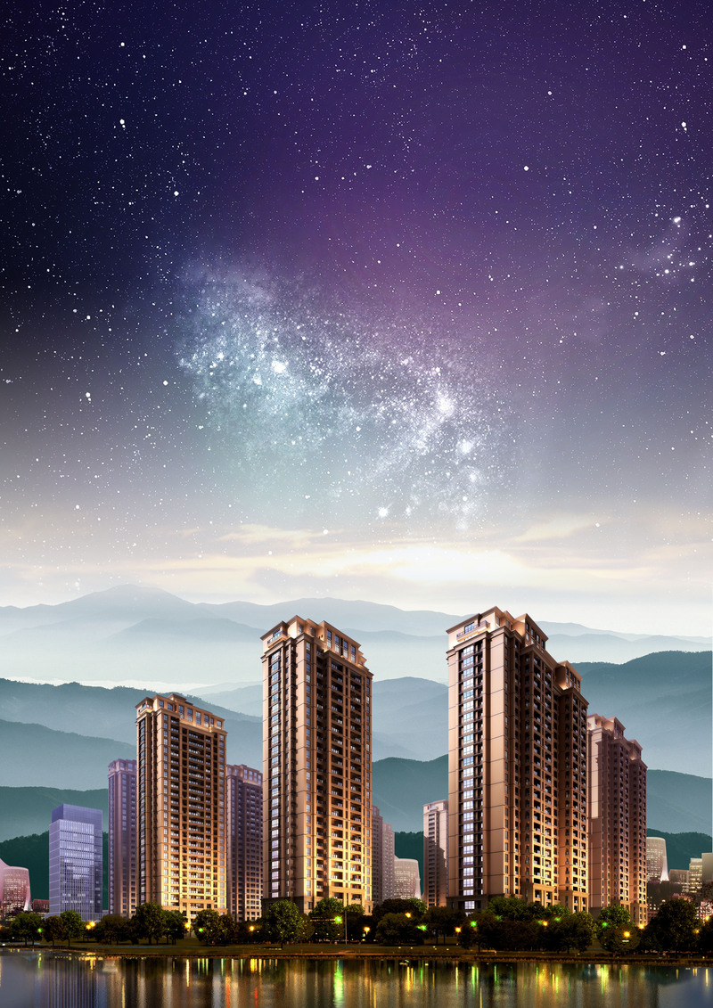 时尚大气建筑海报背景，高清JPG图片，另类设计素材免费下载