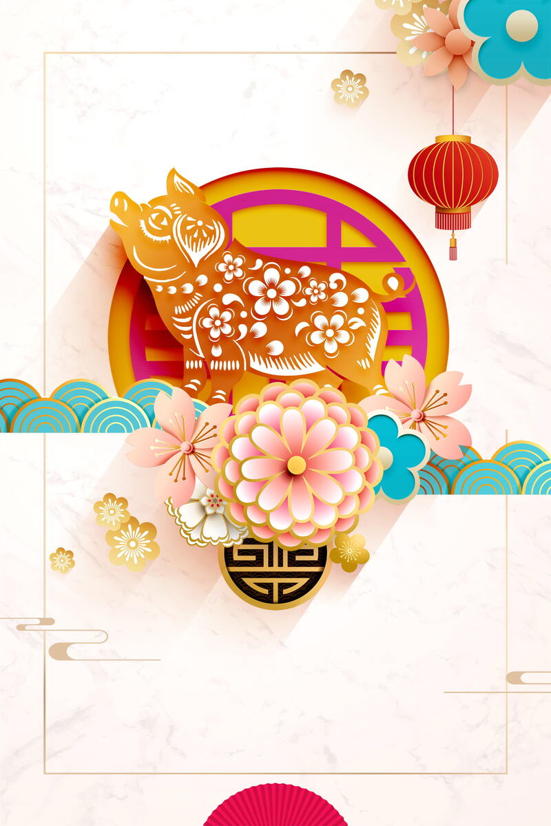 2019天蓬迎春，猪年大吉PSD与JPG设计素材高清下载