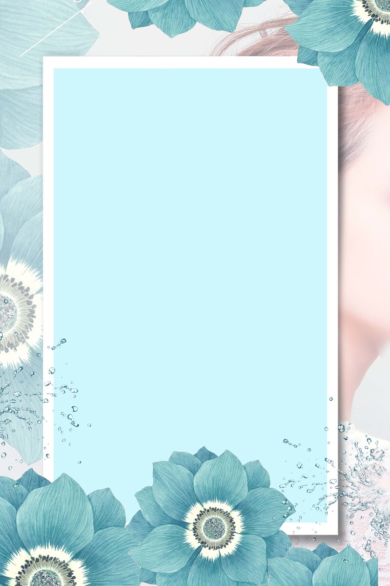 小清新花卉美容促销海报背景素材，高清JPG图片，另类/创意设计资源免费下载